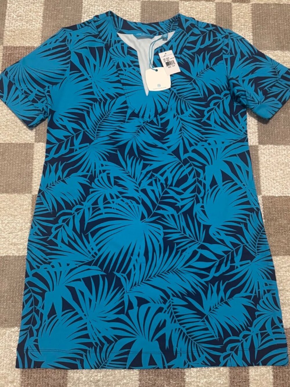 NWT Tori Richard Tropical Palm Print Dress | Size XL | Brand New